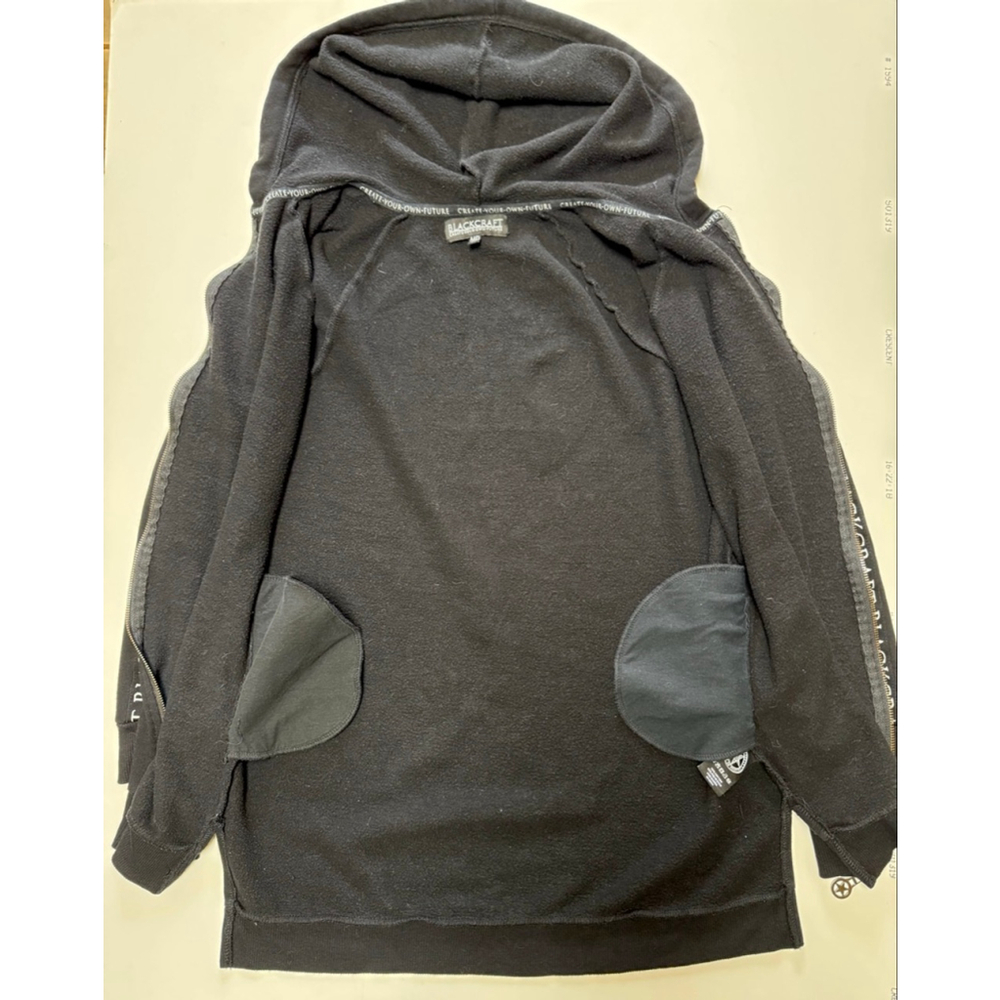 BLACKCRAFT Women’s Black White Witching Hour Long Hoodie Sz M - Picture 10 of 14